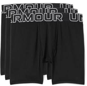 Under Armour Boy's Sticker Pop 2-Pack Boxer Set (Big Kids), Solid Black Three Pack, L
