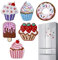 PW TOOLS Lebensmittel-Kühlschrankmagnete - Whiteboard-Magnete in Cupcake-Donut-EIS am Stiel-Form,6 Stück Tiny Food Design Magnetische Aufkleber für Zuhause, Küche, Schule, Foto, Metalltür