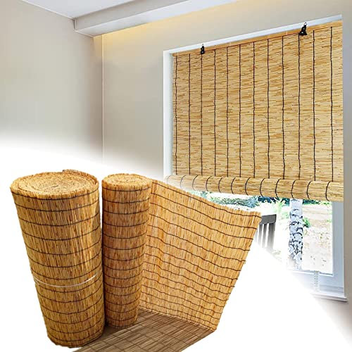 Indoor/Outdoor Vintage Bambusvorhang Türvorhang , Natürliche Bambus-Rollos, Schilfvorhang-Rollos, Veranda Verdunkelungsrollos, Sichtschutz, Wasserdicht, Einfache Installation ( Size : 90x220cm(35.4x86