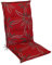 DILUMA Hochlehner Auflage Naxos für Gartenstühle 4er Set 118x49 cm Blume Rot - 6 cm Starke Premium Stuhlauflage mit Komfortschaumkern - Sitzauflage Made in EU