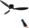 CANEOE Ceiling Fans with Lights and Remote Control, Quiet DC Motor Ceiling Fan with Lamps, 106cm Ceiling Fan with LED Lighting with Timer, 6 Speeds for Bedroom, Living Room, Kitchen (Black)