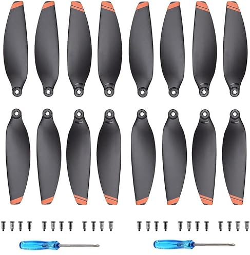 Bocguy 16 Pcs Mini 2 SE Propeller/Mini 2 Propeller/Mini SE Propeller/Mini 4K Propeller, Low-Noise & Stabil Drohne Mini 2 / Mini 4K / Mini SE/Mini 2 SE Zubehör Propeller für Drohnenersatz (Orange)