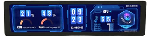 Bewinner Tragbarer für Laptop, 11,9 Zoll Kapazitives Touch-Display, HDMI-Schnittstelle, Gehäuse aus Zinklegierung, Seitlicher mit Lautsprecher, für RPi für Ubuntu für Kali für Retropie