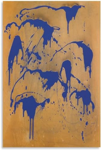 BBAUER Yves Klein Affiche Bleue Yves Klein Peinture Moderne Abstraite Toile Art Mural Yves Klein Estampes pour Salon Décoration D’intérieur Photos 50x70cm Sans Cadre
