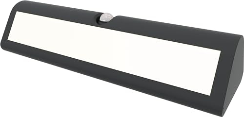 Northpoint LED Batterie Wandleuchte indierekte Beleuchtung batteriebetrieben für Innen und Außen mit Bewegungsmelder grau Dreieck