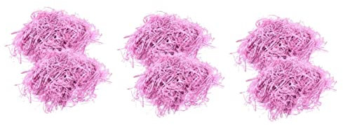 minkissy 6 Packungen Bast Kraft-crinkle-papier Zerrissenes Seidenpapier Große Geschenkboxen Crinkle Cut Geschenkkorb Shred Knisterpapierfüller Bunte Fetzen Schüttgut Geschreddertes Papier