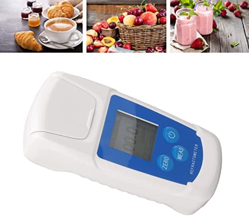 Digitales Brix-Refraktometer, 0 Bis 55% Brix-Messgerät, Refraktometer, Hochpräzises Brix-Testgerät für Obst, Säfte, Gemüse, Getränke, Kaffee, mit Hintergrundbeleuchtung