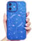Svanove Glitter Case for iPhone 12 Phone Case Magnetic Compatible with Magsafe, Sparkle Bling Shiny Cute Girly Design, Aesthetic Slim Soft TPU Mag Cover for Women Girl, Royal Blue