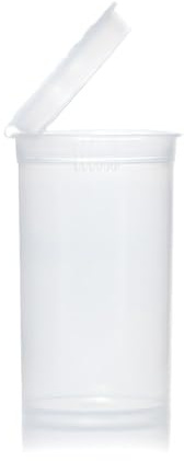 Pop Top Squeeze Container Pots 19 Dram Vial Bottle - Clear - 25pcs