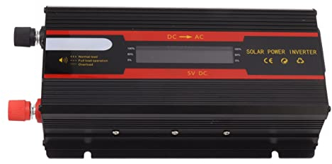 1000-W-Auto-Wechselrichter mit Reiner Sinuswelle, Intelligentem LCD-Display und Automatischer Wärmeableitung (1 Packung) für die Stromerzeugung Im Haushalt und in der Industrie