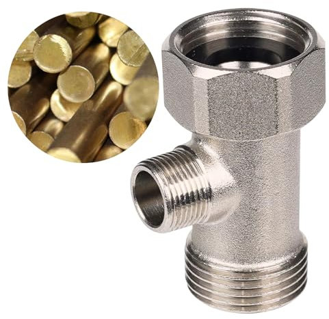 Chomely Bidet T Adapter für Tushy Bidet, Messing T Ventil für (7/20.3 cm x 7/20.3 cm x 3/20.3 cm), 3-Wege T Connector Bidet Aufsatz für Toilette