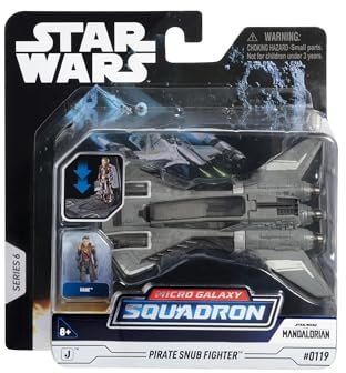 Star Wars Micro Galaxy Squadron SWJ0145 - Snubfighter des Pirates - Véhicule Officiel de 7,5 cm avec Figurine