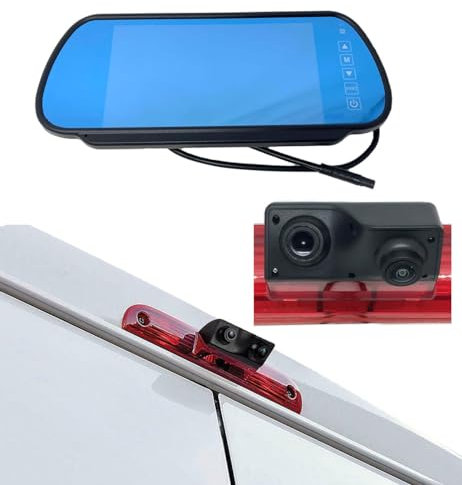 Dolphin Dual Rear & Reversing Brake Light Camera For Peugeot Boxer 2006 Onwards (Camera & 7 Universal Mirror Monitor)