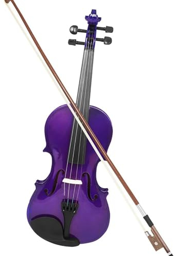 Geige Lila Violine 4/4 Material Massivholzsaiten Sind Handgefertigt(Violin)