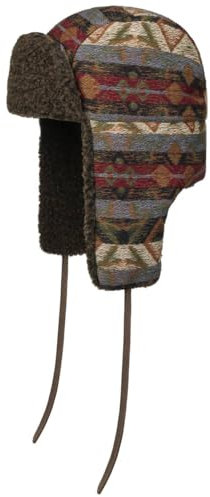 Stetson Fliegermütze Jacquard Bomber Herren Winter blau-rot XXL (62-63 cm)