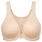 MELENECA Women's Front Fastening Bras Plus Size Unlined Underwire Back Support Posture Bra Beige 38E