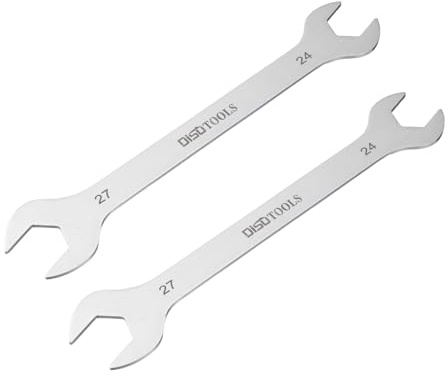 QUARKZMAN 2 Stück Doppel-Maulschlüssel 24mm x 27mm, Schraubenschlüssel Gabelschlüssel Sandstrahlen 3cr13 Edelstahl, Offener Ringschlüssel für Haushalts und Allgemeine Reparaturen