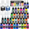 Airbrush Paint, 36 Colors Air Brush Paint Set with Thinners & Cleaner, Water-Based Airbrush Painting Kit for Artists, Beginners, DIY Projects, Iridescent, Metallic, Fluorescent Colours, 20 ml/Bottle