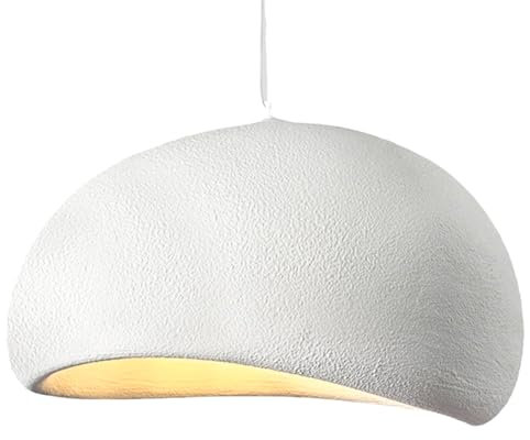 LIGKIN Pendelleuchte Moderne Hängelampe Kreative Lampenschirm Kronleuchter, Hängeleuchte E27 Verstellbar Deckenleuchte Weiß für Schlafzimmer Esszimmer Wohnzimmer, Ø40cm
