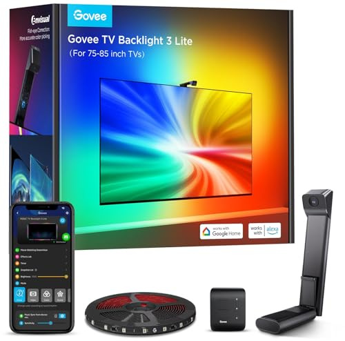 Govee TV Backlight Ta?ma LED do telewizora 75-85 cali, RGBICW, Wi-Fi + Bluetooth H60993D2