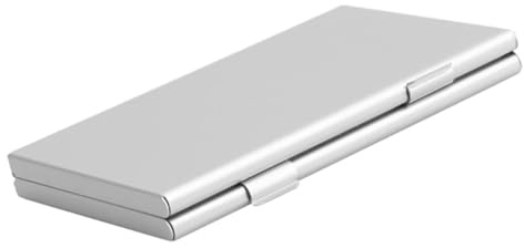 Tuesoa Aluminum Alloy SD & TF Card Holder Case Double-Layer Large Capacity with EVA Slots for 6 SD Cards and 12 TF Cards Silver Aluminum EVA