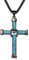 CUOKA MIRACLE Kreuz Halskette 925 Sterling Silber Mädchen Kreuz Anhänger Blau Opal Kette Schmuck Geschenke für Frauen Herren, Punk Geburtstag Schmuck Valentinstag Kreuz Geschenke für Mann Damen