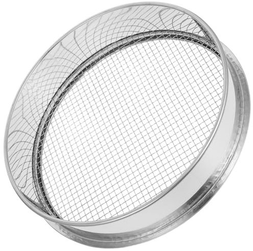 Happyyami tamices Exterior Herramienta colador Bonsai Pantalla Cacerola Suciedad Bien Suelo Roca cedazo criba de compostaje Malla Acero Inoxidable Silver