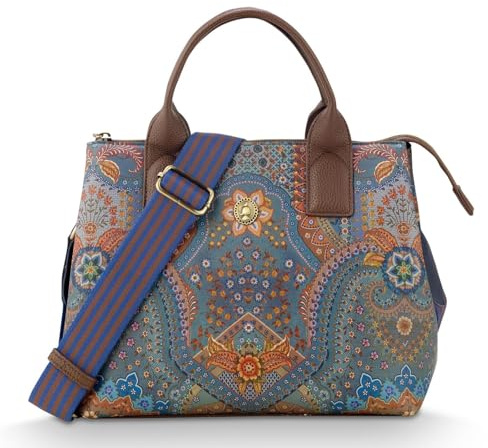 Pip Studio Fia Handbag Medium Jabali Blue 26.5x14x22cm