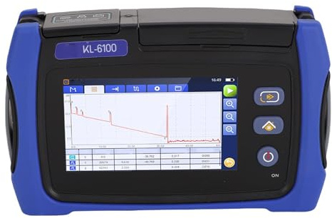 Fockety OTDR -Tester, 4,3 -Zoll -Farb -LCD -Touchscreen -Glasfaser -Tester OTDR -Multifunktionstester mit 1550 Nm Wellenlänge und 24 DB Dynamikbereich Unterstützen OPM SLS VFL