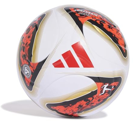 adidas Unisex Bundesliga 26/27 Torfabrik League Boxed Recreation Ball, White/Black/solar red, 5