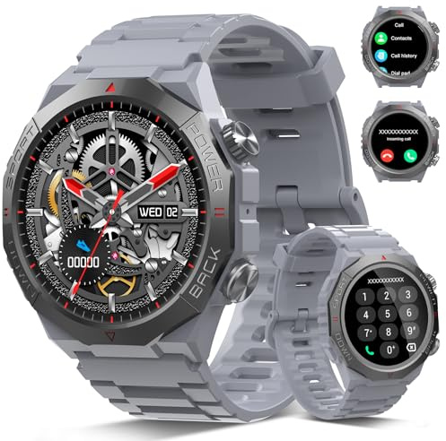 Soudorv Reloj Inteligente Hombre Mujer con Llamadas, 1.39 Militar Smartwatch con 110+ Modos Deportivos, Monitor de Ritmo Cardíaco y Sueño. Pulsera Actividad IP68 Impermeable para Android iOS