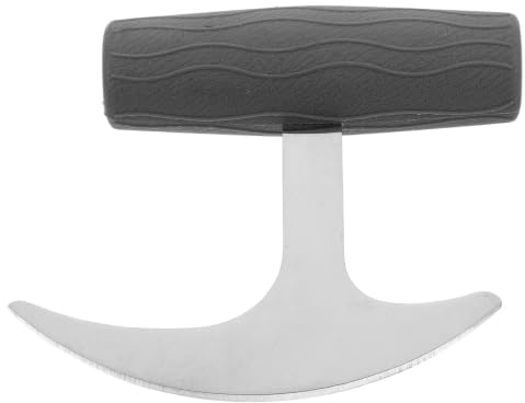 Healeved Couteau à alimentation automatique adapté aux adultes handicapés, couteau à bascule avec manche intégré, ustensile à steak adapté avec manche en T pour personnes âgées, mains