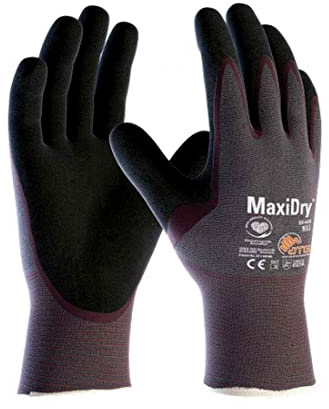 ATG Handschuhe 56-424 Schutzhandschuhe MaxiDry lila/schwarz 9 (L)