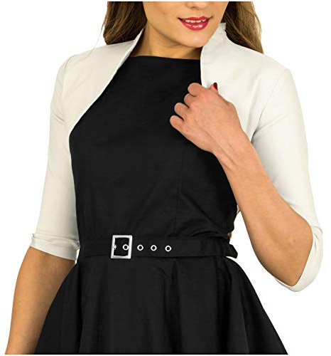BlackButterfly Su Misura Bolero Manica 3/4 (Avorio, XS)