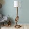 cagü Design Maritim Stehlampe [SCHIFFSTAU] Beige mit Knoten & Schlaufen Manilahanf Abaca handgeferigt 160cm