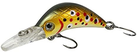 FTM Unisex – Erwachsene 10C5200401C10 Masu Security Wobbler 3cm 1,6g-Forellenwobbler zum Spinnfischen auf Forellen, Forellenköder, Crankbait zum Forellenangeln, Farbe:Forelle, Bunt, Normal