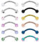 Longita 14G Rook Piercing Chirurgenstahl Damen Herren Septum Piercing Augenbrauenpiercing Helix Daith Tragus Ohr Piercing Curved Barbell Piercing Schmuck 12 Stück
