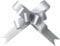 SHATCHI Large 30mm/3cm Ribbon Pull Bows for Party Wall, Gift Wraps, Christmas Trees, Wedding, Birthday Hampers Decoration Florist, Silver, 30pcs