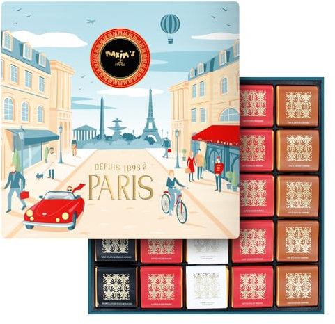 Coffret 50 carrés de chocolat Bonjour Paris