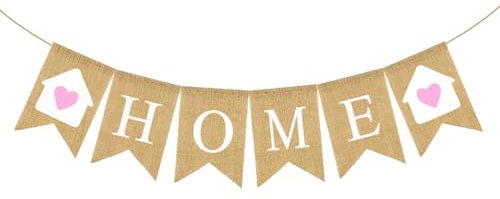 Amosfun Wimpelkette im Vintage-Stil, dreieckige Flaggen, Kamin-Girlande, Dekoration für Zuhause