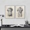 Terilizi Menschliche Anatomie Leinwand Kunstdrucke Und Poster, Retro Anatomie Poster Leinwand Gemälde Wandkunst Bild Arzt Klinik Decor-30X40Cmx2 Kein Rahmen