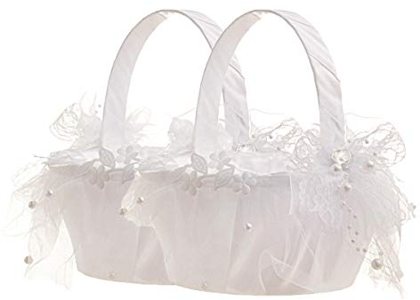 Hochzeit Blumenmädchen Korb Blumenkinderkörbchen