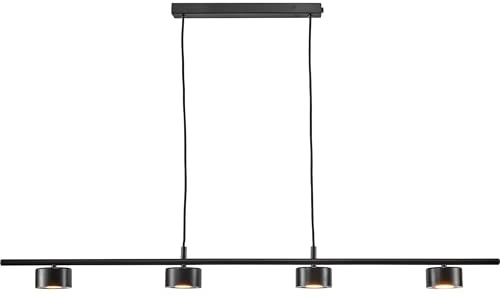 Nordlux Clyde 4-Rail Pendelleuchte in Schwarz – Skandinavisches Design mit 3-stufiger Moodmaker™-Dimmfunktion und 5 Jahren LED-Garantie​