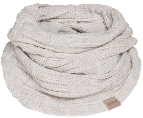 KNIT FACTORY - Bobby Loop Schal - Grob Gestrickter Schlauchschal - Für Damen und Herren - Strickschal mit Wolle - Hochwertige Qualität - Beige