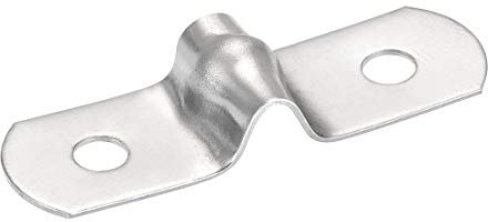 sourcing map 5 mm starre Rohrschellen, 2 Löcher, 201 Edelstahl, Spannrohrklemme, 45 Stück