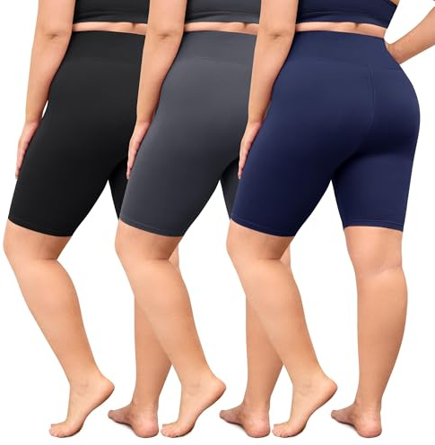 VALANDY Creamlush 8 High Waisted Cycling Shorts for Women | Buttery-Soft Comfort, Flexible Stretch, Anti-Chafing, Pill Resistant, Yoga, Lounging and Everyday Wear, Sizes S-5XL