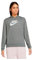 Nike Damen VNTG GFX Kapuzenpullover, Dk Grey Heather/White, S
