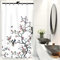 LIVETTY Tenda da doccia floreale con uccellini bianchi, 90 cm × 180 cm, antimuffa, in tessuto, tenda da bagno per donne e uomini, con 12 ganci, lavabile e ad asciugatura rapida