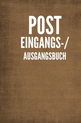 Post Eingangs-/Ausgangsbuch: Tragen Sie jeden Posteingang und Postausgang separat und in übersichtlicher Tabellenform ein und behalten Sie somit den Überblick über Ihre Sendungen