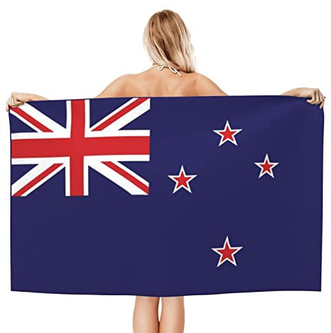 736 Tuch Bade Flagge Von Neuseeland Schwimmhandtücher Tragbar Handtuch Sand Proof Strandtuch 80X130Cm Für Picknick, Wandern, Reisen